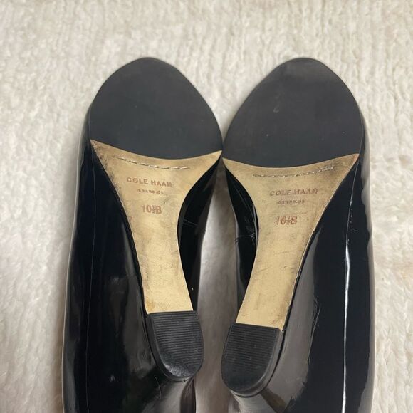 Cole Haan leather patent slip on wedge shoes SZ10.5 B - Picture 9 of 12